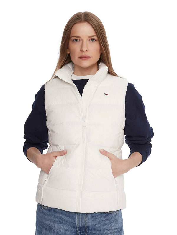 ΓΥΝΑΙΚΕΙΟ ΑΜΑΝΙΚΟ ΜΠΟΥΦΑΝ TOMMY JEANS SLIM ZIP PRINT DOWN VEST