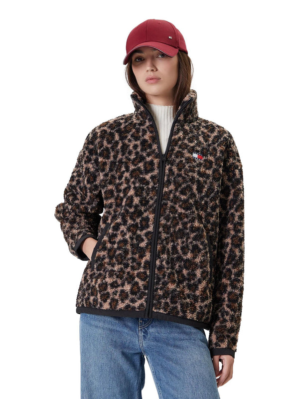 ΓΥΝΑΙΚΕΙΑ TEDDY ΖΑΚΕΤΑ TOMMY JEANS ZIP THROUGH BADGE