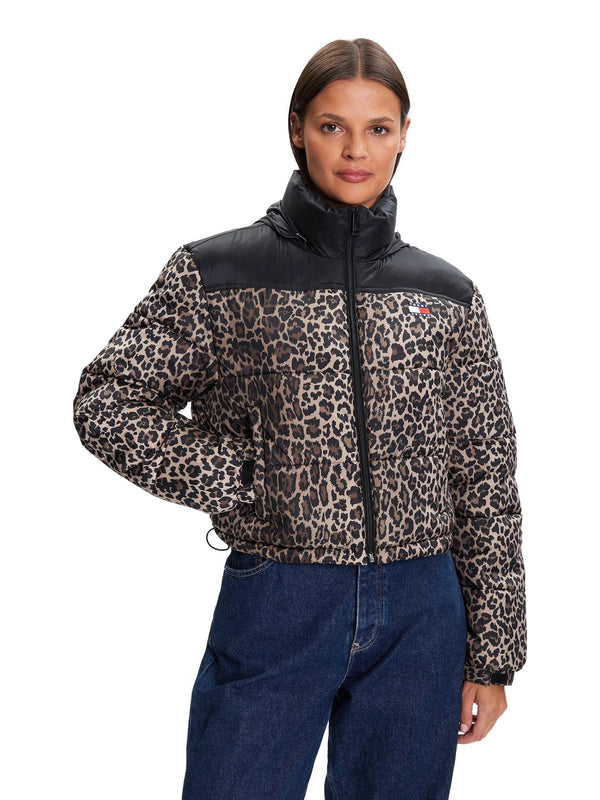 ΓΥΝΑΙΚΕΙΟ ΜΠΟΥΦΑΝ TOMMY JEANS CROPPED LEOPARD PUFFER