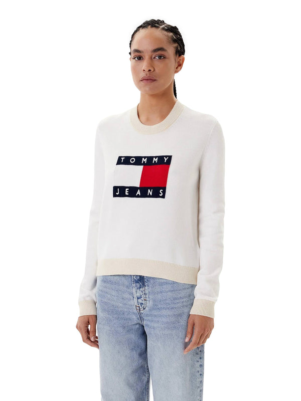 ΓΥΝΑΙΚΕΙΟ ΠΟΥΛΟΒΕΡ TOMMY JEANS TJW CLRBLCFLAG SWEATER EXT