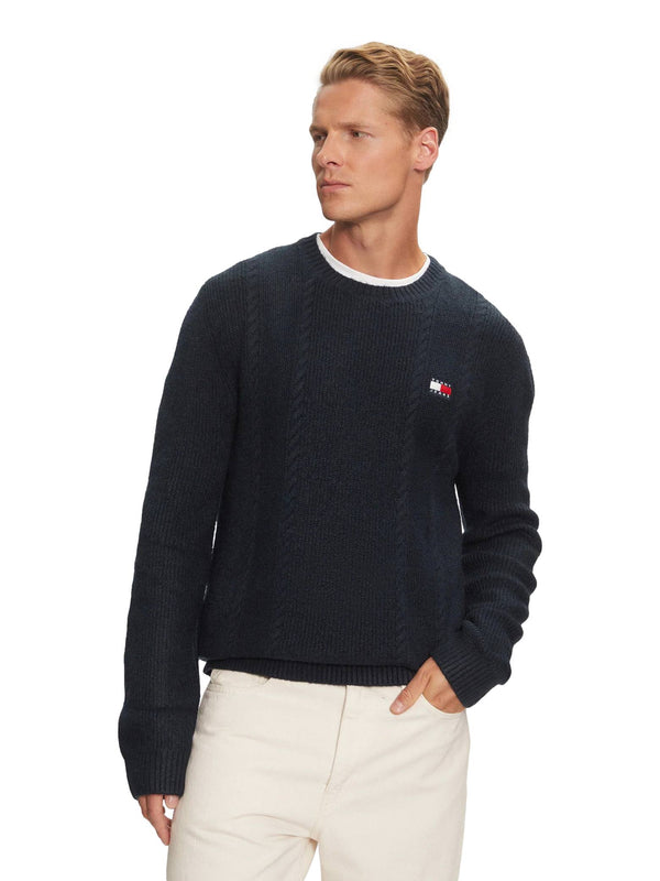 ΑΝΔΡΙΚΟ ΠΟΥΛΟΒΕΡ TOMMY JEANS TJM SLIM CABLE KNIT CNECK