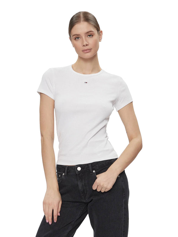 ΓΥΝΑΙΚΕΙΟ T-SHIRT TOMMY JEANS TJW SLIM ESSENTIAL RIB