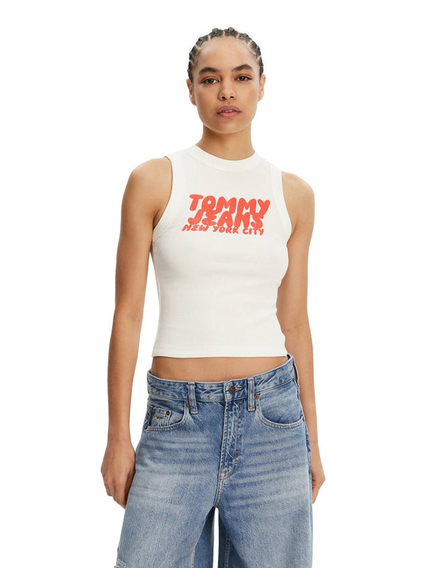 ΓΥΝΑΙΚΕΙΟ ΑΜΑΝΙΚΟ TOP TOMMY JEANS TJW SLIM SH TJ BUBBLE TANK