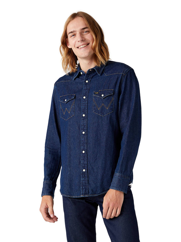 ΑΝΔΡΙΚΟ ΠΟΥΚΑΜΙΣΟ DENIM WRANGLER ICONS