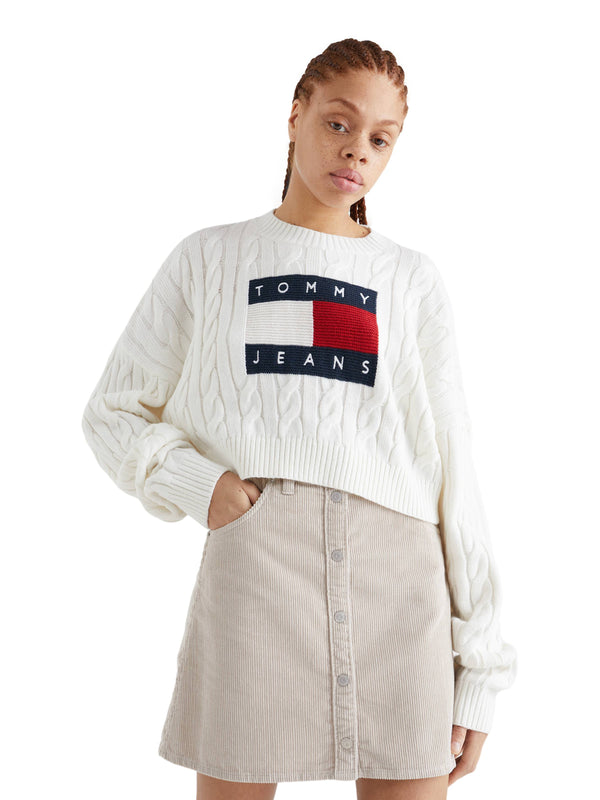 ΓΥNAIΚΕΙΟ ΠΟΥΛΟΒΕΡ TOMMY JEANS FLAG SWEATER