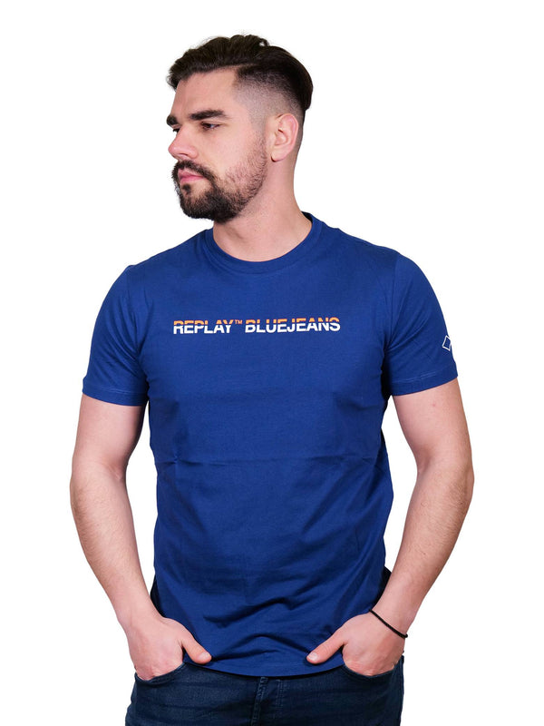 ΑΝΔΡΙΚΟ T-SHIRT REPLAY BLUE JEANS PRINT