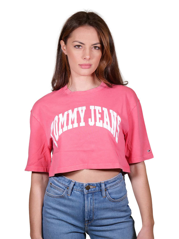 ΓΥΝΑΙΚΕΙΟ T-SHIRT TOMMY JEANS CROP COLLEGE