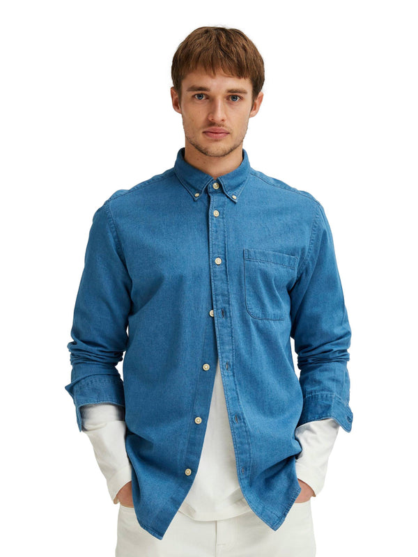 ΑΝΔΡΙΚΟ ΠΟΥΚΑΜΙΣΟ DENIM SELECTED SLHREGRICK