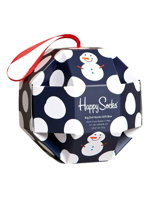 HAPPY SOCKS BIG DOT SNOWMAN GIFT BOX 1-PACK